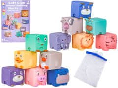 shumee Výuková sada bloků pro batolata, Soft Animal Blocks, 12 kusů