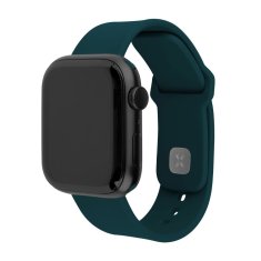 FIXED Set silikonových řemínků Silicone Sporty Strap pro Apple Watch 42/44/45/46mm, tmavě zelený FIXSST2-434-DRGRE