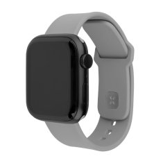 FIXED Set silikonových řemínků Silicone Sporty Strap pro Apple Watch 42/44/45/46mm, světle šedý FIXSST2-434-LGGR