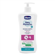 Chicco Šampon na tělo s dávkovačem Baby Moments Relax 93% přírodních složek 500 ml