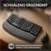 Logitech klávesnice Wave keys - bezdrátová/bluetooth/ergonomická/CZ/SK - grafitová