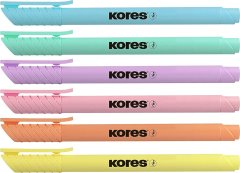 Kores Zvýrazňovače High Liner Pastel - sada 6 barev