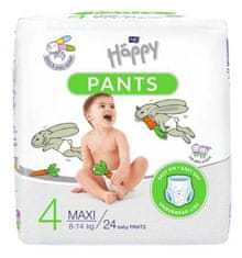 Bella Happy Pants Kalhotky plenkové jednorázové 4 Maxi (8-14 kg) 144 ks - MĚSÍČNÍ BALENÍ