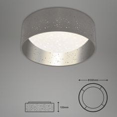 BRILONER BRILONER LED stropní svítidlo hvězdné nebe, pr. 32 cm, 12 W, šedá-stříbrná BRILO 3482-014