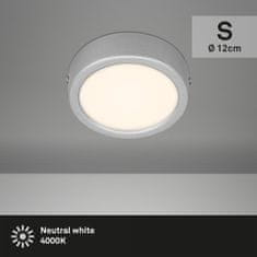 BRILONER BRILONER LED stropní svítidlo, pr. 12 cm, 7 W, matný chrom BRILO 7089-414