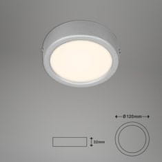 BRILONER BRILONER LED stropní svítidlo, pr. 12 cm, 7 W, matný chrom BRILO 7089-414