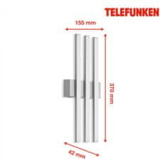 BRILONER BRILONER TELEFUNKEN LED venkovní svítidlo 37 cm 3x12W 1440lm stříbrná TF 313104TF