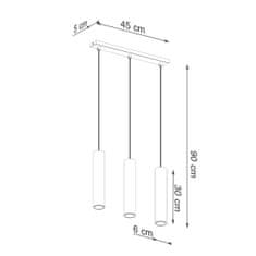 Intesi Závěsná lampa LAGOS 3 lesklá zlatá