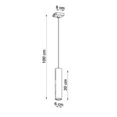 Intesi LAGOS 1 chromovaná závěsná lampa