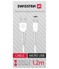 Swissten datový kabelusb/micro usb bílý 1,2m (samoprodavač)