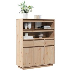 shumee vidaXL Skříň highboard 89x34x116,5 cm masivní borové dřevo