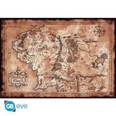 AbyStyle Pán prstenů Plakát Maxi Mapa 91,5 x 61 cm