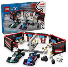 LEGO City 60444 Garáž F1 a vozy Mercedes-AMG a Alpine