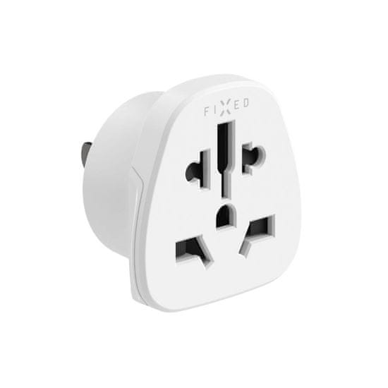 FIXED Adaptér USA Adapter pro zapojení UK, US, AUS nabíječek do USA zásuvek, bílý FIXCT-US