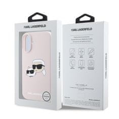 Karl Lagerfeld Zadní kryt Liquid Silicone Double Heads MagSafe pro iPhone 16 Pink