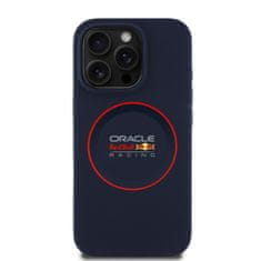 Red Bull Zadní kryt Silicone Red Ring MagSafe pro iPhone 15 Pro Navy