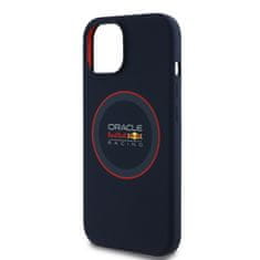 Red Bull Zadní kryt Silicone Red Ring MagSafe pro iPhone 14 Navy