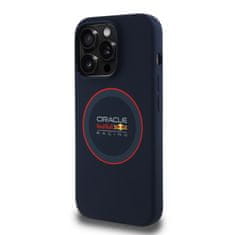 Red Bull Zadní kryt Silicone Red Ring MagSafe pro iPhone 14 Pro Navy