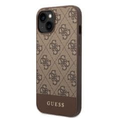 Guess  4G Stripe Zadní Kryt pro iPhone 14 Brown