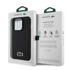 Lacoste  Iconic Petit Pique Woven Logo Magsafe Zadní Kryt pro iPhone 15 Pro Max Black