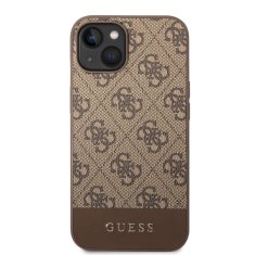 Guess  4G Stripe Zadní Kryt pro iPhone 14 Brown