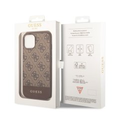 Guess  4G Stripe Zadní Kryt pro iPhone 14 Brown