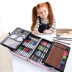 MG Art Suitcase Girl sada pro malování v kufříku pro děti 145ks, růžová