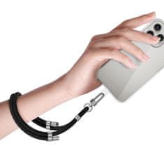 Tech-protect Wrist Strap šňůrka na mobil, černá/stříbrná