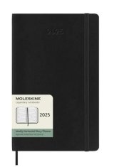 Moleskine Horizontální diář 2025 černý L, týdenní, tvrdý