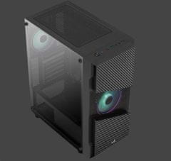 Aerocool Menace Saturn FRGB ML G, skříň Midi Tower, mATX, 2xUSB 2.0, 1xUSB 3.0, RGB