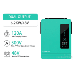 MXM Hybridní solární měnič - EVO 6.2kW, 500VDC, 22A, WiFi