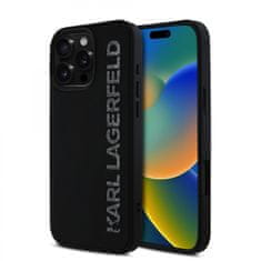 Karl Lagerfeld Zadní kryt 3D Rubber Glitter Logo pro iPhone 16 Pro Max Black