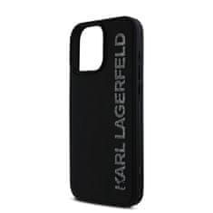 Karl Lagerfeld Zadní kryt 3D Rubber Glitter Logo pro iPhone 16 Pro Max Black