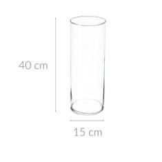 Atmosphera Skleněná váza CYLINDER, 40 cm