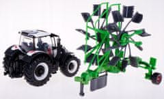 Bburago Farm 10cm Tractor with Trailer - Valtra N174 - Tipping Trailer