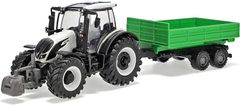 Bburago Farm 10cm Tractor with Trailer - Valtra N174 - Tipping Trailer