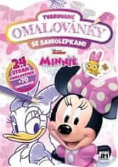 Minnie - Tvarované omalovánky se samolepkami