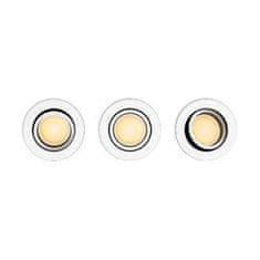 Philips Hue Bluetooth LED White Ambiance set 3ks Zapuštěných bodových svítidel Philips Miliskin 8719514342842 GU10 3x5,7W 3x350lm 2200-6500K IP20 bílé, stmívatelné