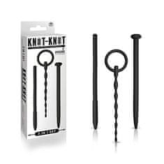 Hidden Desire NMC Knot-Knot 3in1 Nail Souding Set (Black), 3 dilatátory do penisu