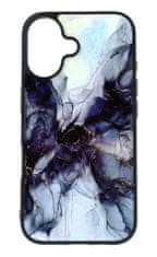 TopQ Kryt Marble iPhone 16 pevný Smoky Blue 129148