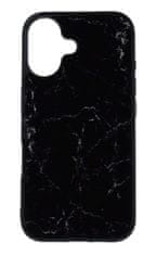 TopQ Kryt Marble iPhone 16 pevný Smoky Black 129147