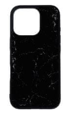 TopQ Kryt Marble iPhone 16 Pro pevný Smoky Black 129141