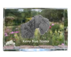 Artdog Kerry Blue Terrier, Irish Blue Terrier - krystal s fotkou psa, foto ve skle, moderní výstava fotek Art-Dog