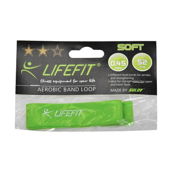 LIFEFIT Posilovací guma KRUH SOFT, sv. zelená