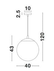 Nova Luce NOVA LUCE závěsné svítidlo LAZIONE kouřové sklo s přechodem chromovaný hliník E27 1x12W 230V IP20 bez žárovky 9080400