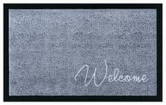 Mujkoberec Original Protiskluzová rohožka Welcome 104507 Grey/Blue - na ven i na doma 45x75