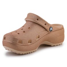 Crocs Klasické třpytivé dřeváky na platformě velikost 41