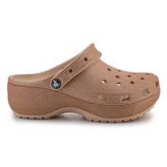 Crocs Klasické třpytivé dřeváky na platformě velikost 41