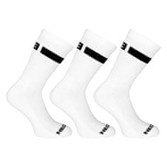 Nedeto 3PACK ponožky sportovní vysoké bílé (3NOB1) - velikost L