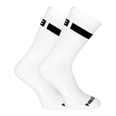 Nedeto 3PACK ponožky sportovní vysoké bílé (3NOB1) - velikost L